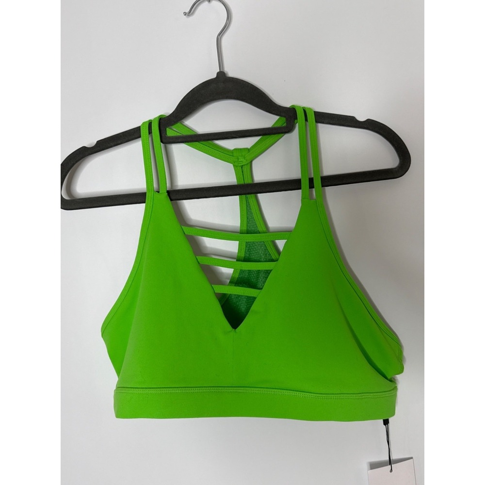 Zyia Active Lime Grid Bra XXXL Nylon Spandex Strappy Back Sports‎ Bra 6305XXXL